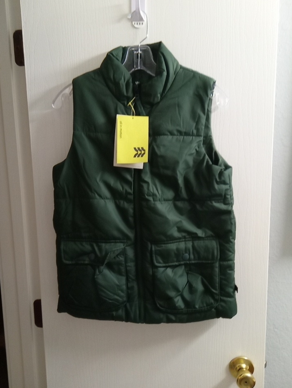 all in motion Men's Forest Green Quilted Puffer Vest